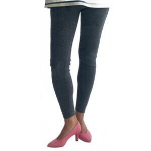NEW LE BON SHOPPE women's cashmere rib leggings in grey